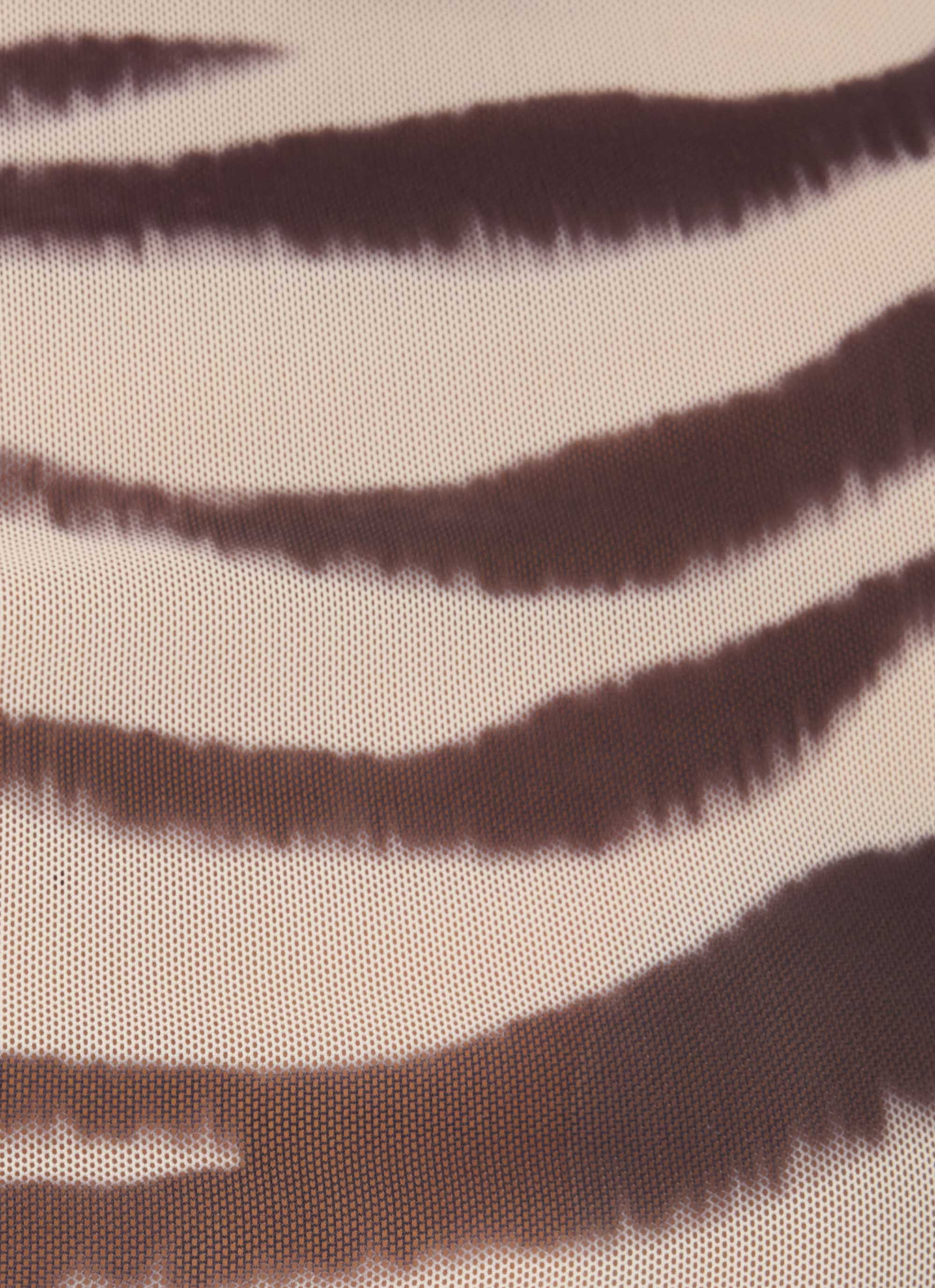 Tiona Mesh Long Sleeve Top - Zebra