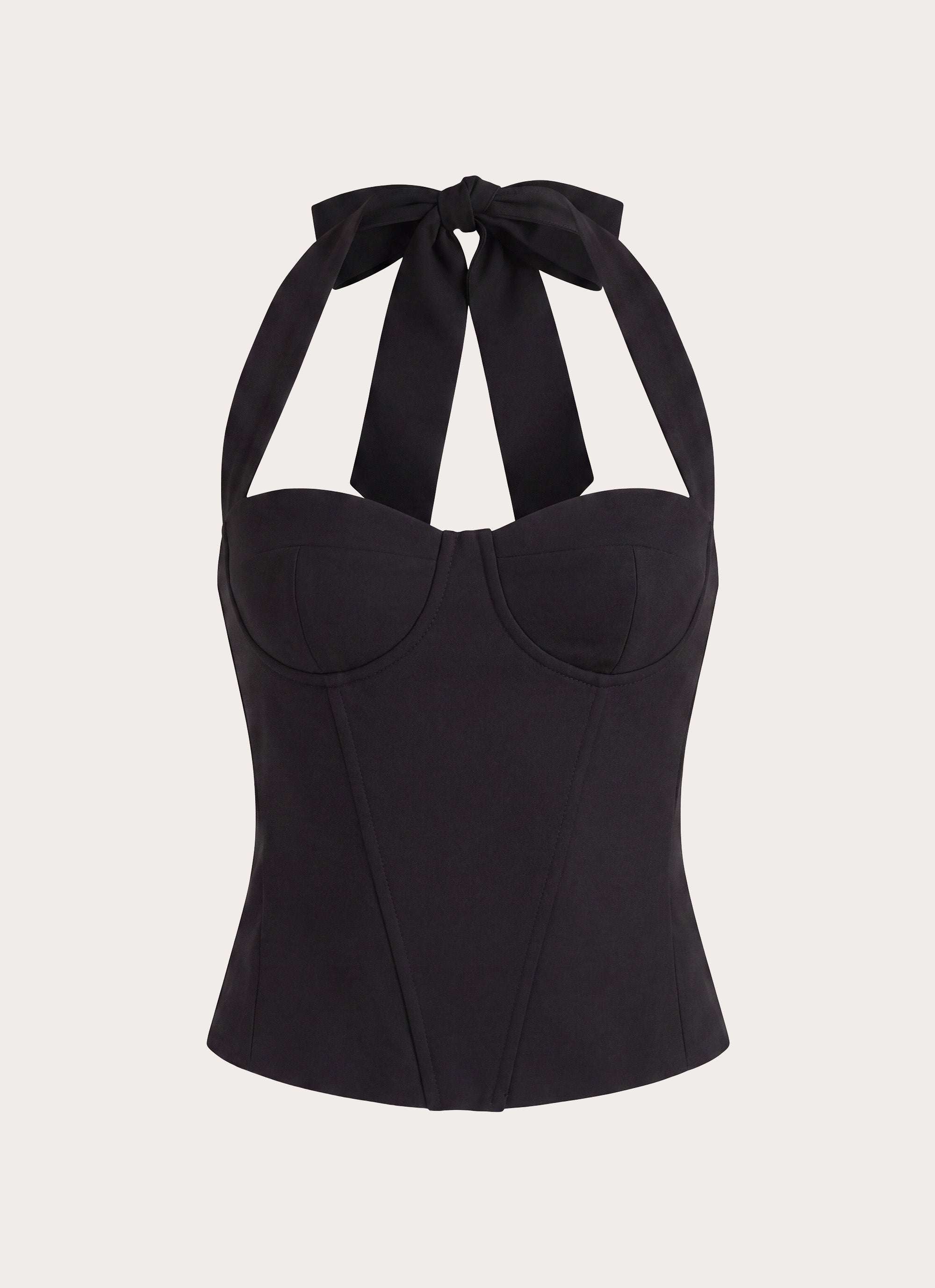 Vaklina Halter Corset Top - Black