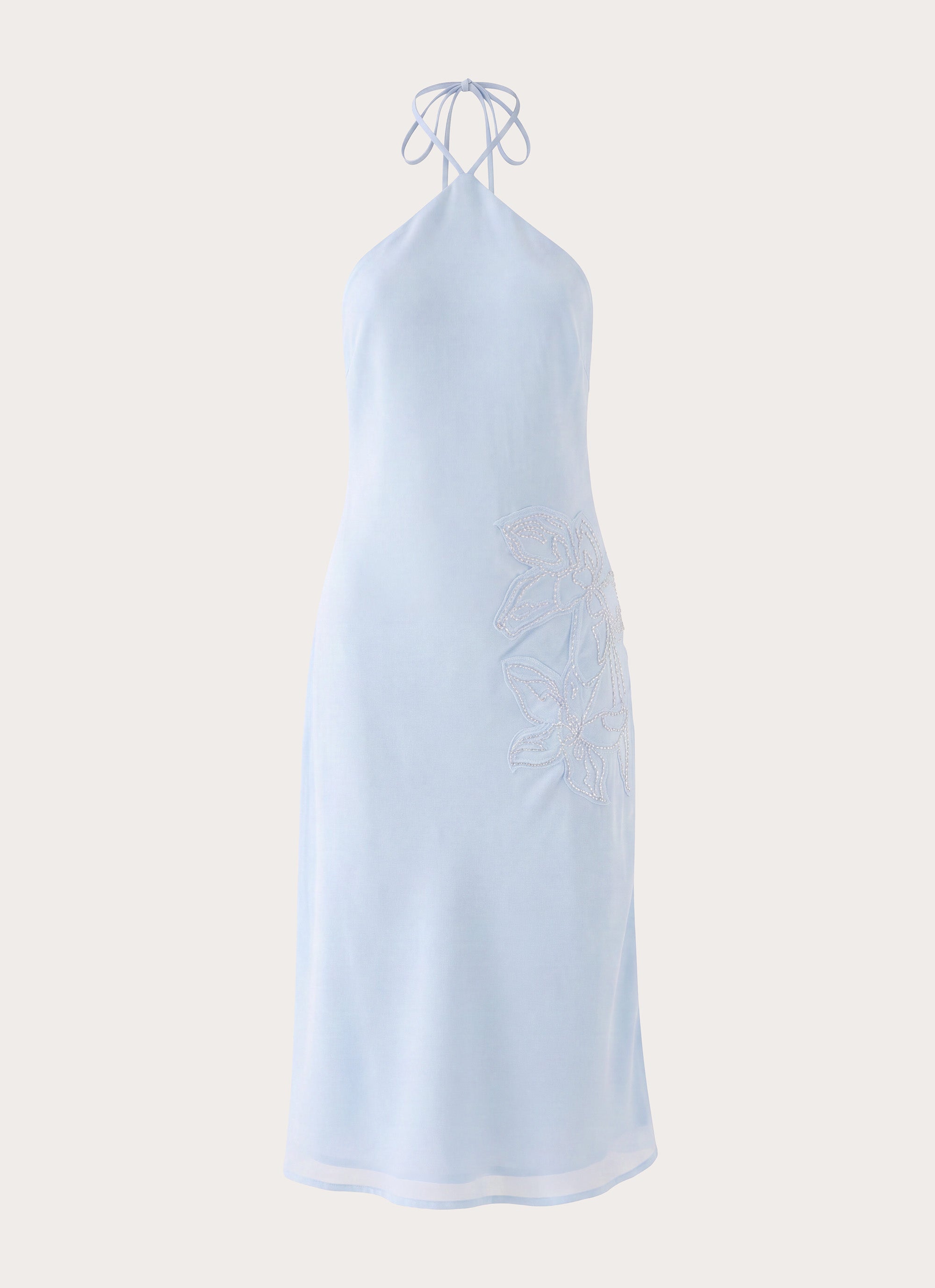 Valeska Beaded Midi Dress - Blue