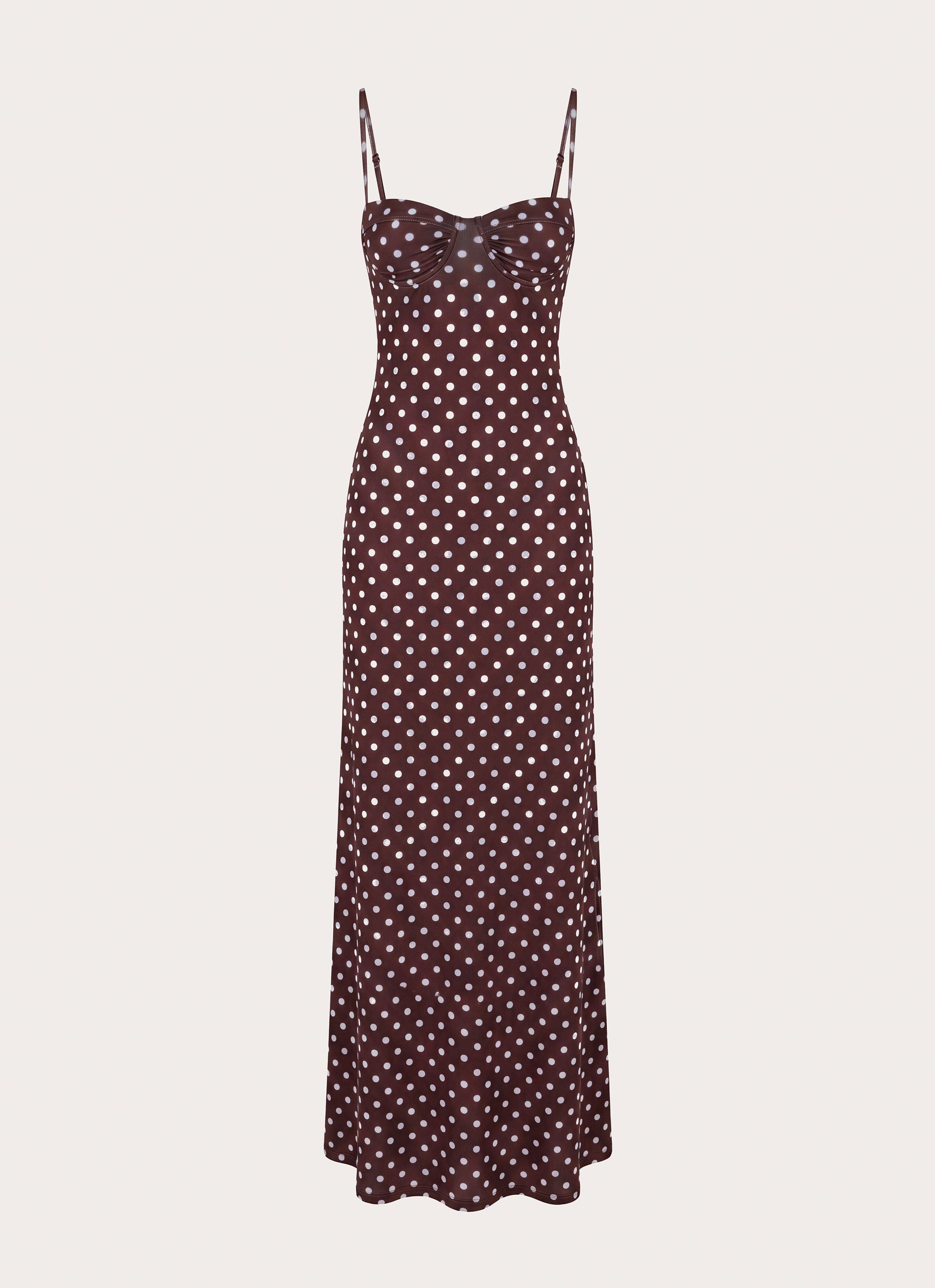 Vamonos Maxi Dress - Chocolate Blue Dot