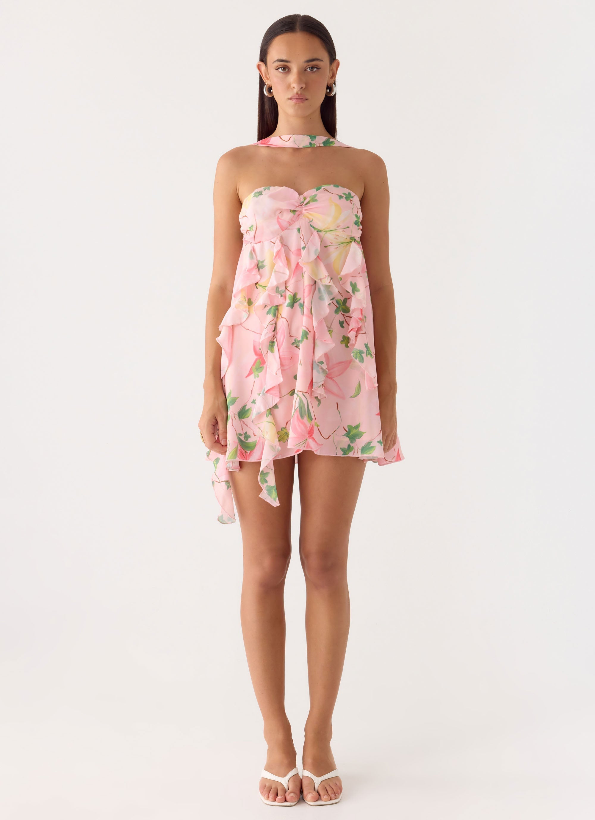 When You Look Mini Dress - Blooming Spring