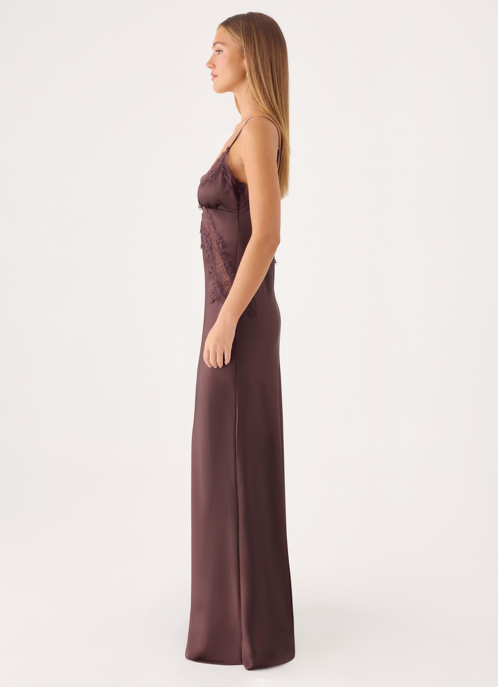 Winona Night Slip Dress - Chocolate