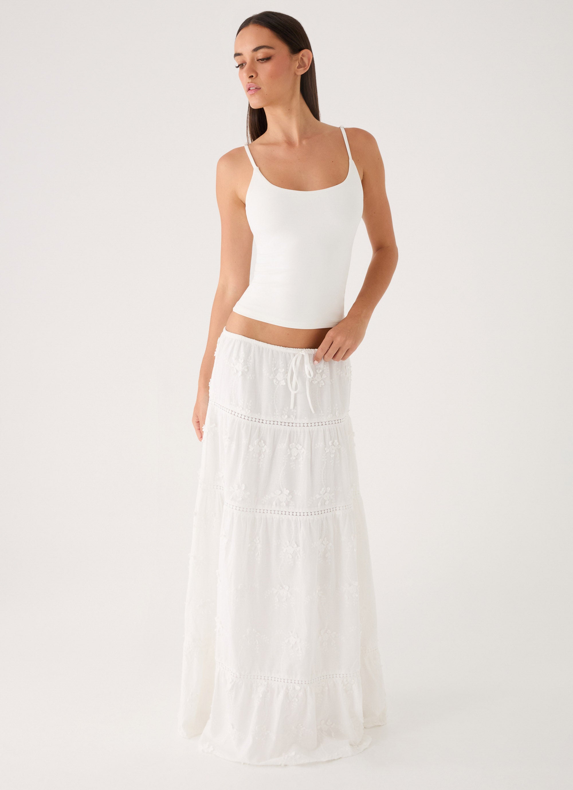 Yours To Keep Maxi Skirt - White