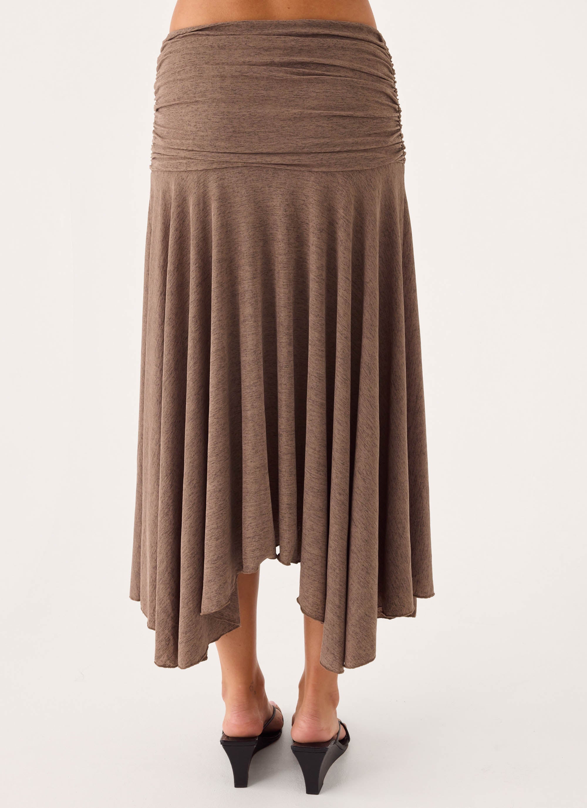 Zayde Midi Skirt - Taupe