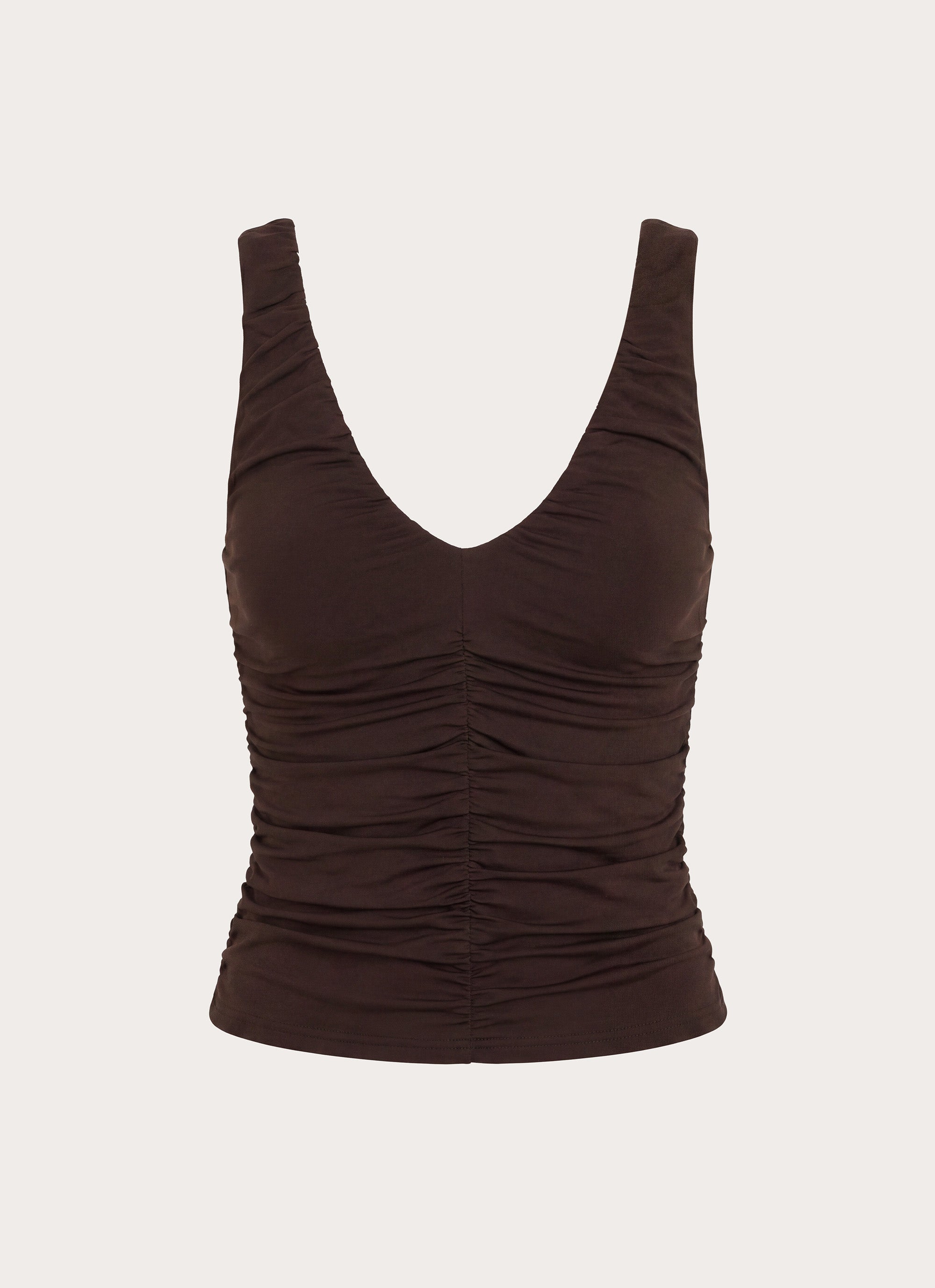 Zeraphine Gathered Top - Chocolate