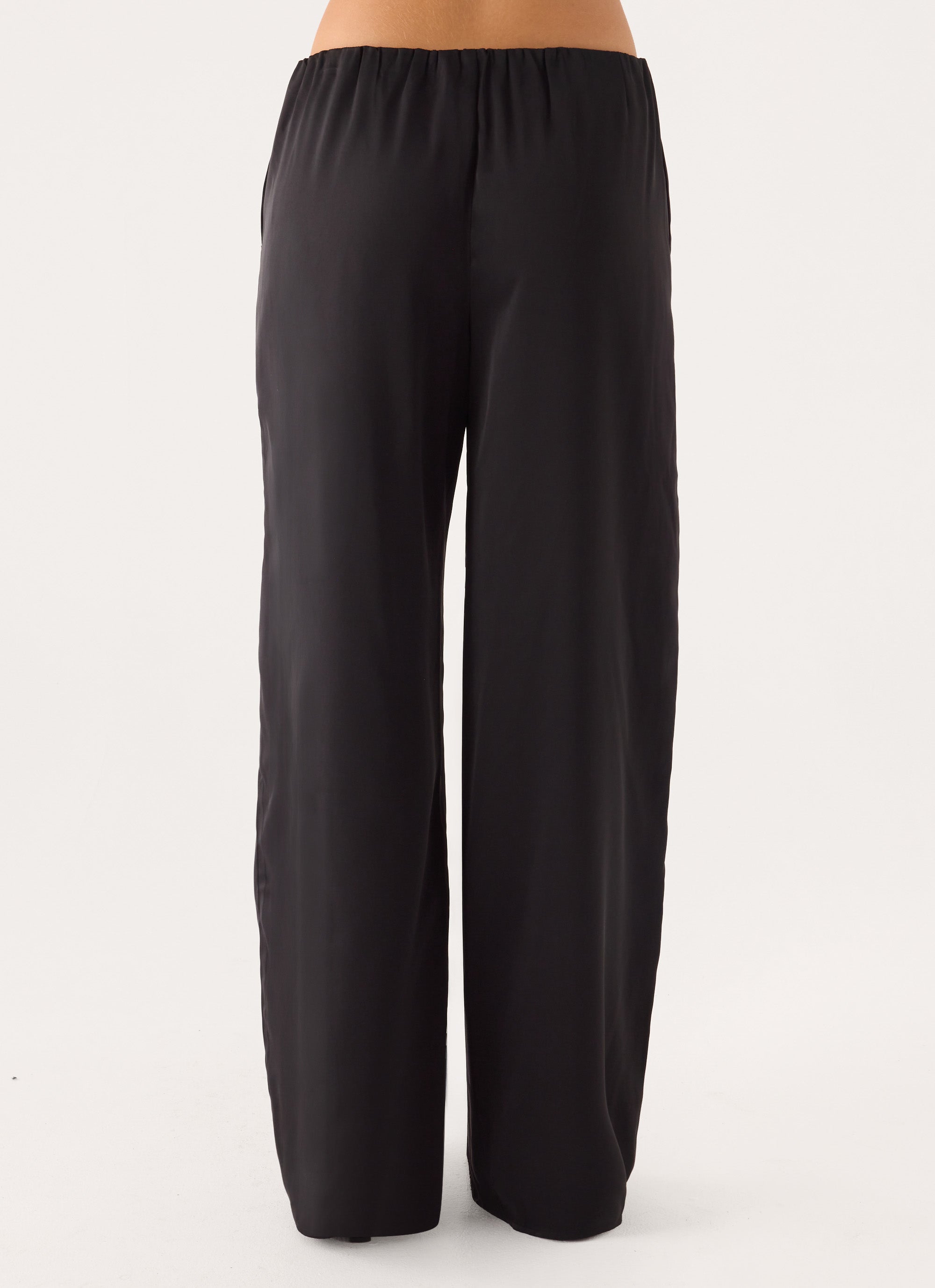 Zoeyy Satin Pant - Black
